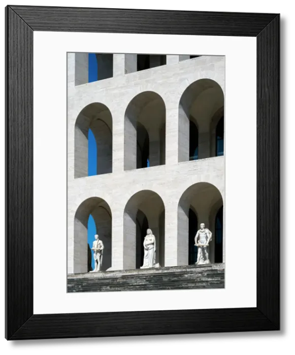 Framed Print : Palace of Italian Civilization (Palazzo della Civilta Italiana), EUR district, Rome, Lazio, Italy Framed Print : Palace of Italian Civilization (Palazzo della Civilta Italiana), EUR district, Rome, Lazio, Italy