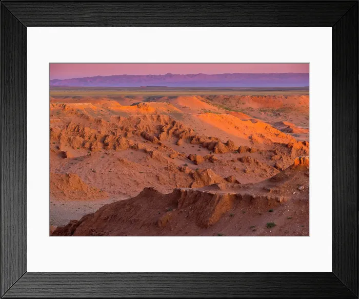 Framed Print : Bayanzag (the Flaming Cliffs) at sunrise, Gobi Desert, Mongolia Framed Print : Bayanzag (the Flaming Cliffs) at sunrise, Gobi Desert, Mongolia