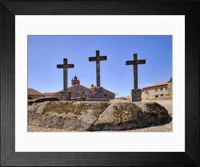 Framed Print : Our Lady of Lapa Sanctuary. Lapa mountain. Beira Alta, Portugal