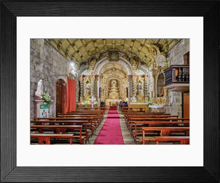 Framed Print : Interior of the Motherchurch of Tarouca. Beira Alta, Portugal Framed Print : Interior of the Motherchurch of Tarouca. Beira Alta, Portugal