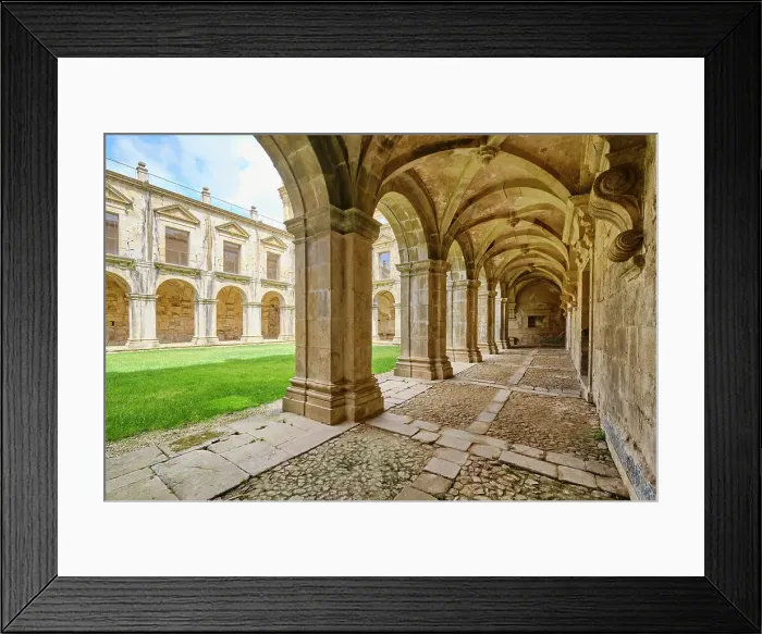Framed Print : Cloisters of the Monastery of Santa Maria of Salzedas. 18th century cloisters. Salzedas, Tarouca. Portugal Framed Print : Cloisters of the Monastery of Santa Maria of Salzedas. 18th century cloisters. Salzedas, Tarouca. Portugal