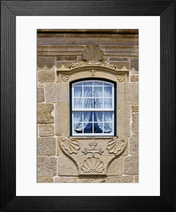 Framed Print : Window of the Solar dos Noronhas Manor House, 17th century. The current manor house was built on the site and on primitive ruins. According to tradition, King Dom Dinis stayed there in 1310 Framed Print : Window of the Solar dos Noronhas Manor House, 17th century. The current manor house was built on the site and on primitive ruins. According to tradition, King Dom Dinis stayed there in 1310