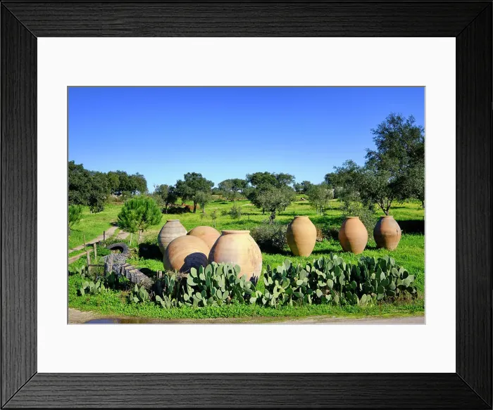 Framed Print : Big clay (terracotta) pots. Nisa, Alentejo. POrtugal Framed Print : Big clay (terracotta) pots. Nisa, Alentejo. POrtugal