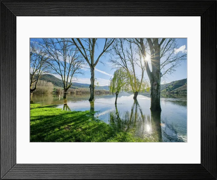 Framed Print : Sabor river mouth to the Douro river. Portugal Framed Print : Sabor river mouth to the Douro river. Portugal