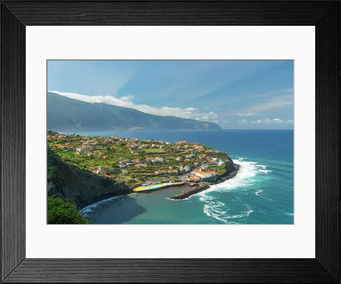 Framed Print : Elevated view of Ponta Delgada, Sao Vicente, Madeira, Portugal Framed Print : Elevated view of Ponta Delgada, Sao Vicente, Madeira, Portugal