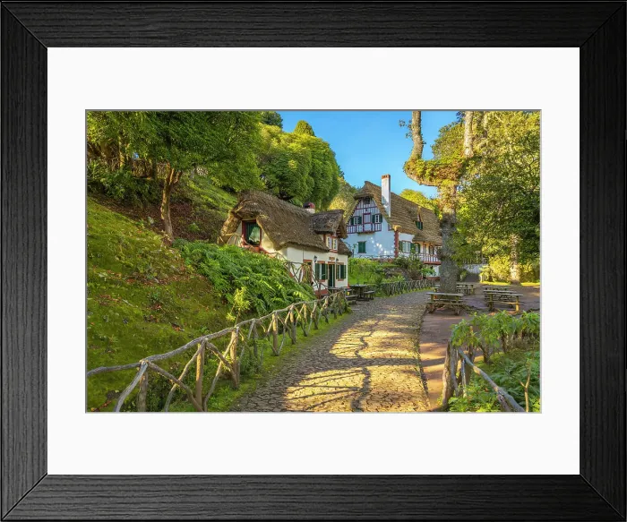 Framed Print : Traditional houses with thatched rooves, Parque Florestal das Queimadas, Santana, Madeira, Portugal Framed Print : Traditional houses with thatched rooves, Parque Florestal das Queimadas, Santana, Madeira, Portugal