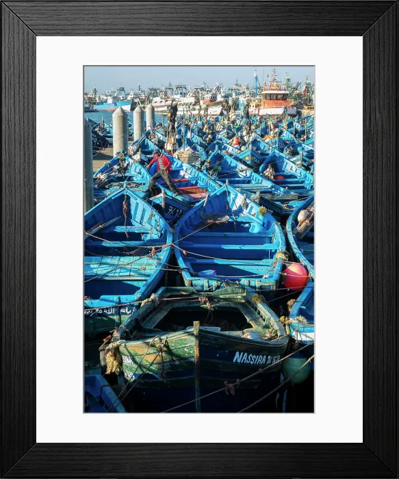 Framed Print : Fishing boats at port, Essaouira, Morocco Framed Print : Fishing boats at port, Essaouira, Morocco