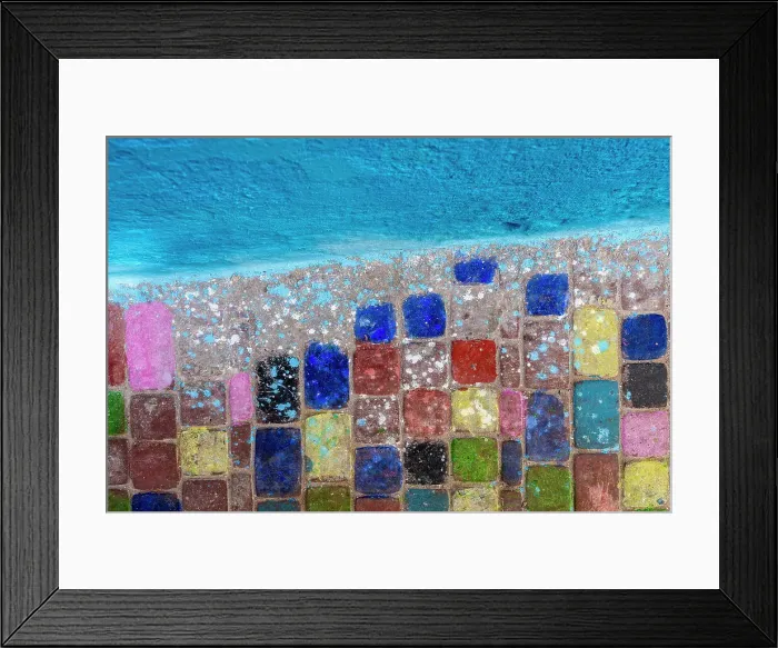 Framed Print : Painted bricks in medina (old city), Essaouira, Morocco Framed Print : Painted bricks in medina (old city), Essaouira, Morocco