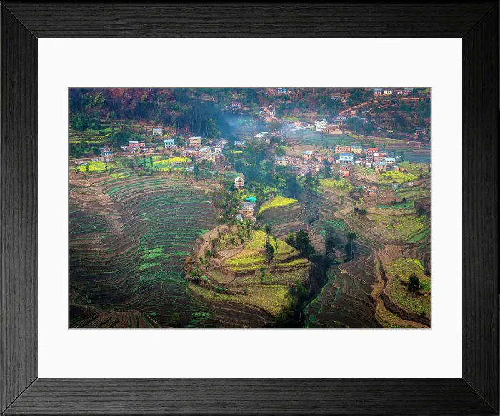 Framed Print : Balthari village, Kathmandu Valley, Nepal Framed Print : Balthari village, Kathmandu Valley, Nepal