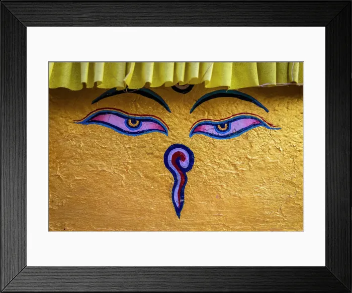 Framed Print : The all seeing eyes of Buddha on stupa at Namo Buddha, Kathmandu Valley, Nepal Framed Print : The all seeing eyes of Buddha on stupa at Namo Buddha, Kathmandu Valley, Nepal