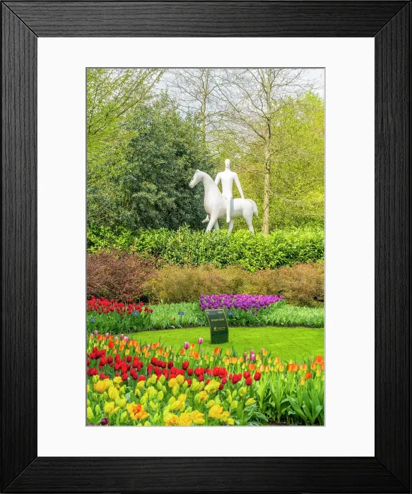 Framed Print : Sculpture in Keukenhof Gardens, Lisse, Holland, The Netherlands Framed Print : Sculpture in Keukenhof Gardens, Lisse, Holland, The Netherlands