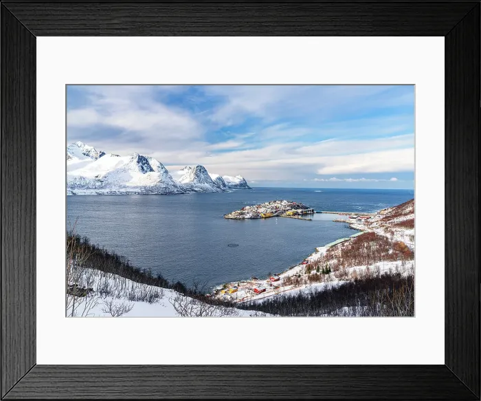 Framed Print : Husoy island in winter, Senja, Troms county, Norway Framed Print : Husoy island in winter, Senja, Troms county, Norway