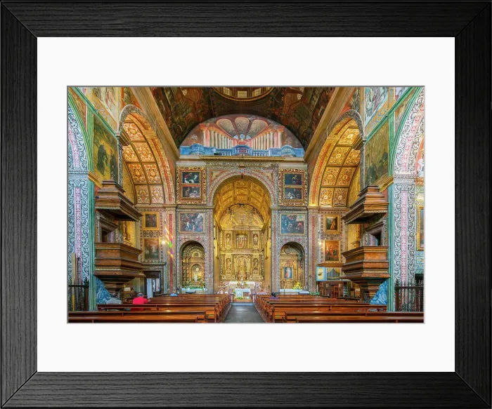 Framed Print : Interior of The Church of Saint John the Evangelist of the College of Funchal, Funchal, Madeira, Portugal Framed Print : Interior of The Church of Saint John the Evangelist of the College of Funchal, Funchal, Madeira, Portugal