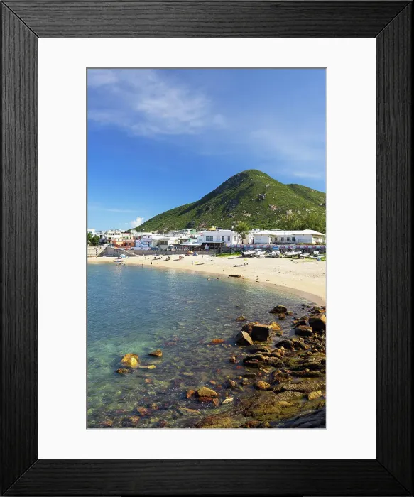 Framed Print : Shek O beach, Hong Kong Island, Hong Kong