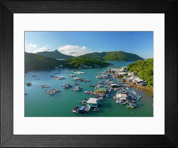 Framed Print : Po Toi O fishing village, New Territories, Hong Kong Framed Print : Po Toi O fishing village, New Territories, Hong Kong