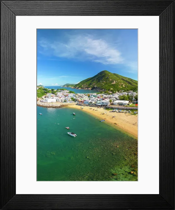 Framed Print : Shek O beach, Hong Kong Island, Hong Kong