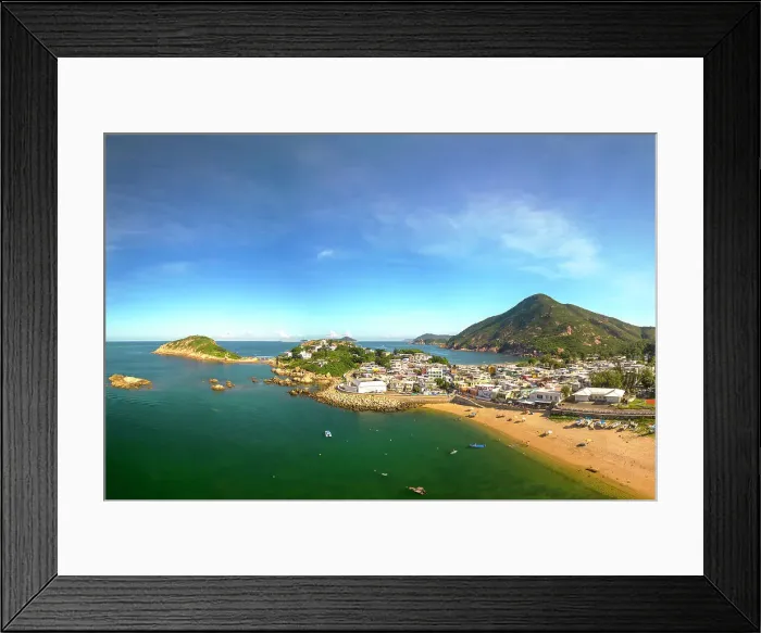 Framed Print : Shek O beach, Hong Kong Island, Hong Kong