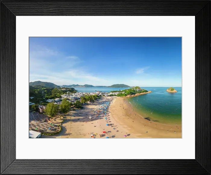 Framed Print : Shek O beach, Hong Kong Island, Hong Kong