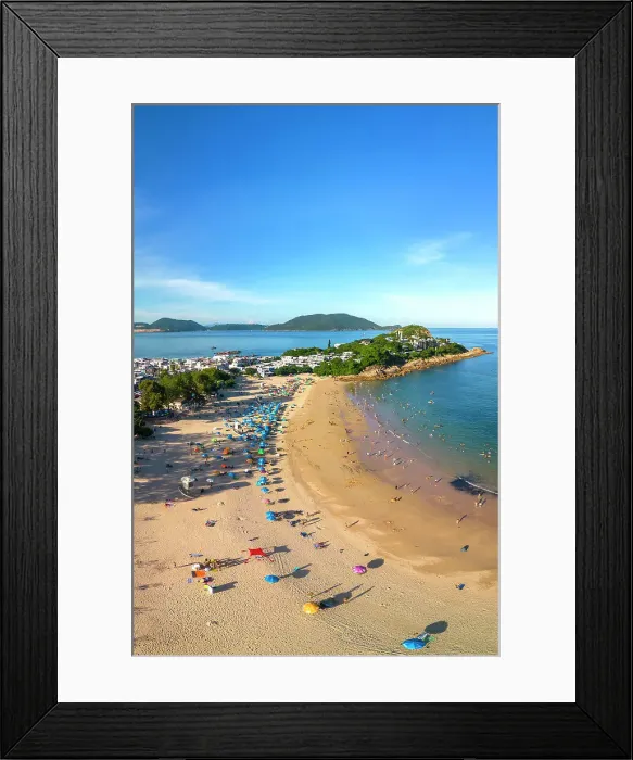 Framed Print : Shek O beach, Hong Kong Island, Hong Kong