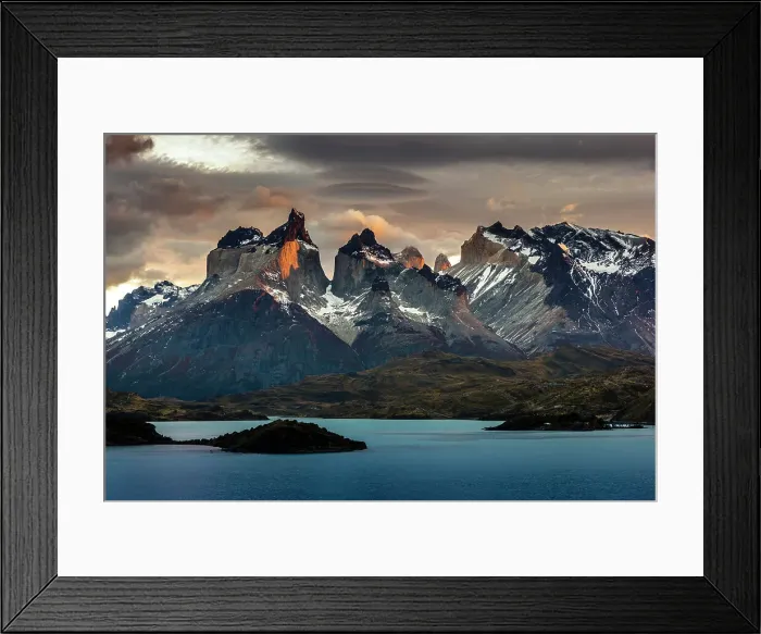 Framed Print : Cuernos del Paine and Lake Pehoe, Torres del Paine National Park, Patagonia, Chile Framed Print : Cuernos del Paine and Lake Pehoe, Torres del Paine National Park, Patagonia, Chile