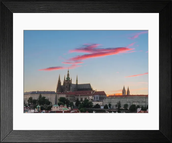 Framed Print : Prague Castle against sky at sunset, Prague, Bohemia, Czech Republic Framed Print : Prague Castle against sky at sunset, Prague, Bohemia, Czech Republic
