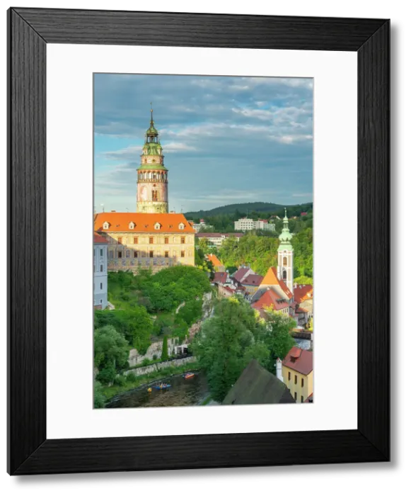 Framed Print : Cesky Krumlov Castle and Chateau and St. Jost Church at sunset, Cesky Krumlov, South Bohemian Region, Czech Republic Framed Print : Cesky Krumlov Castle and Chateau and St. Jost Church at sunset, Cesky Krumlov, South Bohemian Region, Czech Republic