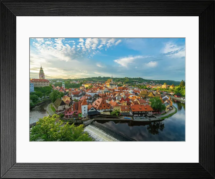 Framed Print : Historic town of Cesky Krumlov and Cesky Krumlov Caste Tower on sunny day, UNESCO, Cesky Krumlov, South Bohemian Region, Czech Republic Framed Print : Historic town of Cesky Krumlov and Cesky Krumlov Caste Tower on sunny day, UNESCO, Cesky Krumlov, South Bohemian Region, Czech Republic