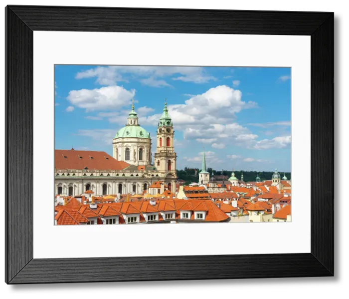 Framed Print : St. Nicholas Church in Mala Strana against sky on sunny day, UNESCO, Prague, Czech Republic Framed Print : St. Nicholas Church in Mala Strana against sky on sunny day, UNESCO, Prague, Czech Republic
