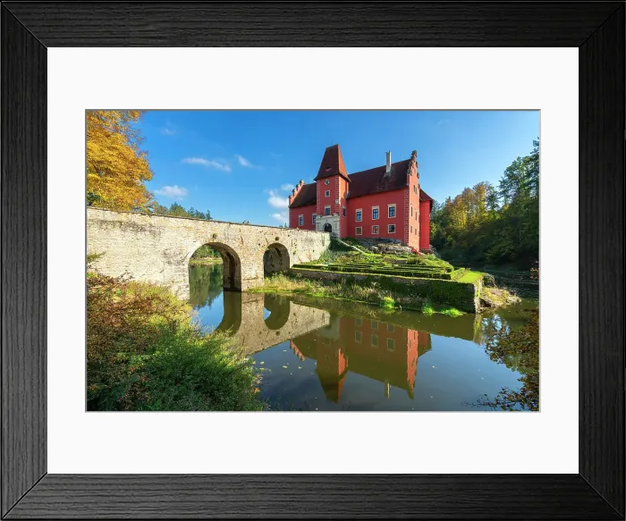 Framed Print : Reflection of Cervena Lhota Chateau, Pluhuv Zdar, Jindrichuv Hradec District, South Bohemian Region, Czech Republic Framed Print : Reflection of Cervena Lhota Chateau, Pluhuv Zdar, Jindrichuv Hradec District, South Bohemian Region, Czech Republic