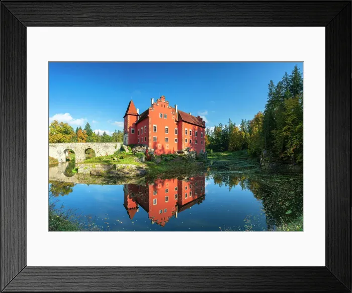 Framed Print : Reflection of Cervena Lhota Chateau, Pluhuv Zdar, Jindrichuv Hradec District, South Bohemian Region, Czech Republic Framed Print : Reflection of Cervena Lhota Chateau, Pluhuv Zdar, Jindrichuv Hradec District, South Bohemian Region, Czech Republic