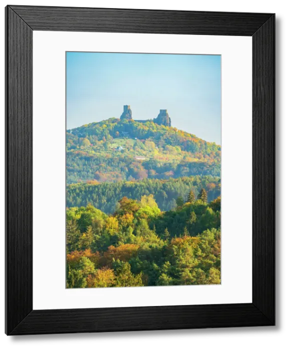 Framed Print : Distant view of ruins of Trosky Castle, Troskovice, Semily District, Liberec Region, Bohemia, Czech Republic Framed Print : Distant view of ruins of Trosky Castle, Troskovice, Semily District, Liberec Region, Bohemia, Czech Republic