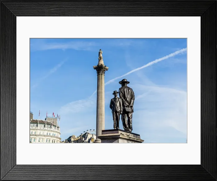 Framed Print : The Fourth Plinth sculpture, Antelope, by Samson Kambalu and Nelsons Column, Trafalfgar Square, London, England, UK
