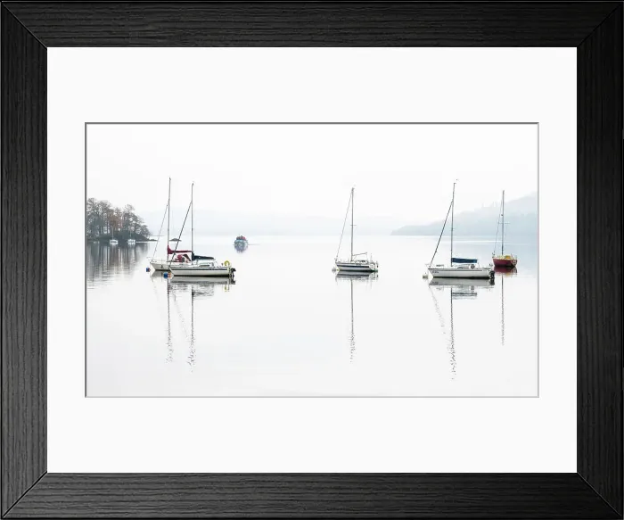 Framed Print : A boat cruise in Windermere, Ambleside, Lake District National Park, Cumbria, England