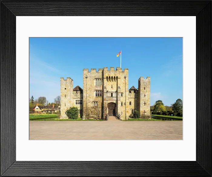 Framed Print : Hever Castle, 13th century double moated castle, and the childhood home of Anne Boleyn, Kent, England