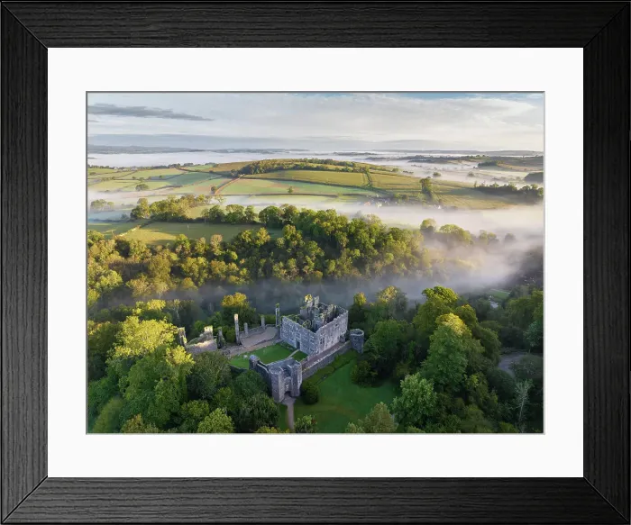 Framed Print : Misty dawn at Berry Pomeroy Castle in Devon, England. Autumn (September) 2023 Framed Print : Misty dawn at Berry Pomeroy Castle in Devon, England. Autumn (September) 2023