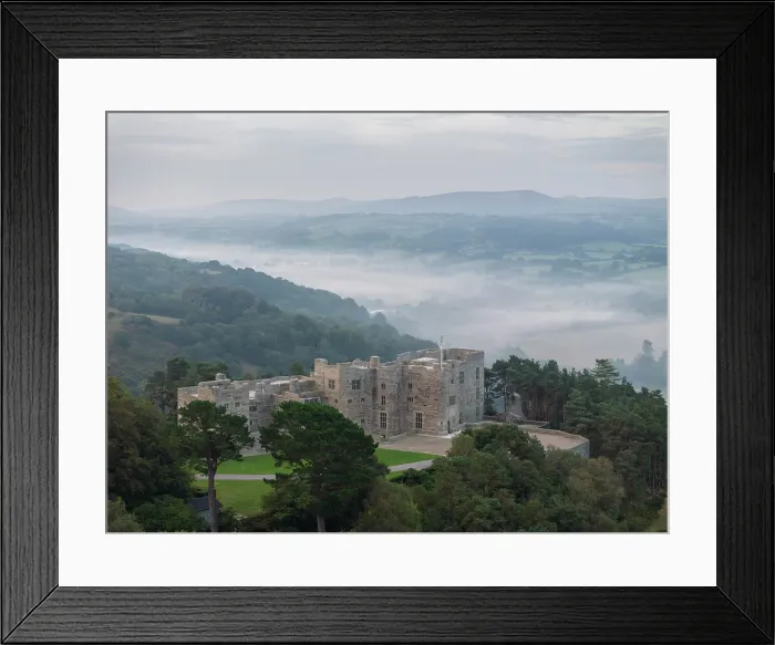 Framed Print : Castle Drogo on a misty autumn morning, Dartmoor, Devon, England. Autumn (September) 2023 Framed Print : Castle Drogo on a misty autumn morning, Dartmoor, Devon, England. Autumn (September) 2023
