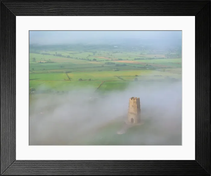 Framed Print : St Michael's Tower emerging from morning mist on Glastonbury Tor, Somerset, England. Summer (August) 2023 Framed Print : St Michael's Tower emerging from morning mist on Glastonbury Tor, Somerset, England. Summer (August) 2023