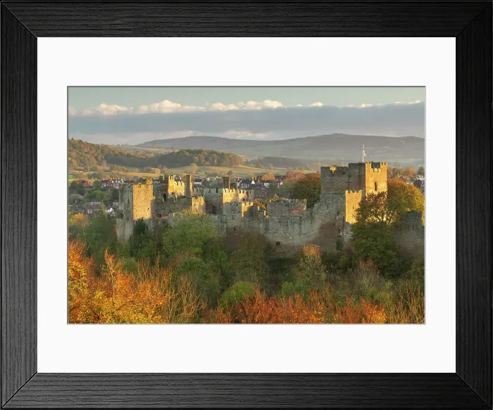 Framed Print : Ludlow Castle at dawn on a sunny autumnal morning, Ludlow, Shropshire, England. Autumn (November) 2022 Framed Print : Ludlow Castle at dawn on a sunny autumnal morning, Ludlow, Shropshire, England. Autumn (November) 2022
