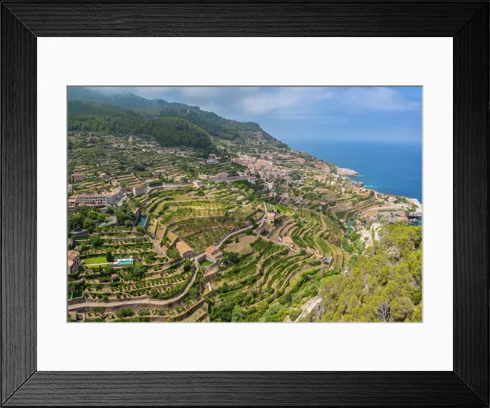 Framed Print : Terraced fileds near Banyalbufar, Serra de Tramuntana, Mallorca, Balearic Islands, Spain Framed Print : Terraced fileds near Banyalbufar, Serra de Tramuntana, Mallorca, Balearic Islands, Spain