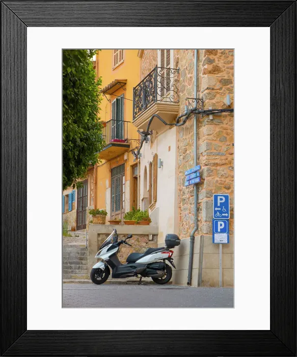 Framed Print : Vespa, Bunyola, Serra de Tramuntana, Mallorca, Balearic Islands, Spain Framed Print : Vespa, Bunyola, Serra de Tramuntana, Mallorca, Balearic Islands, Spain