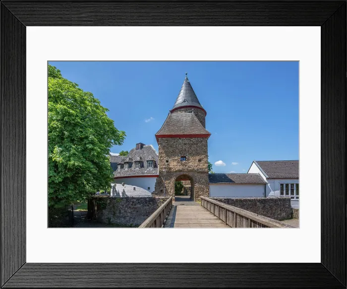 Framed Print : Hexenturm, witches tower, part of the former Rheinbach castle at Rheinbach, Rhein-Sieg-Kreis, North Rhine-Westphalia, Germany