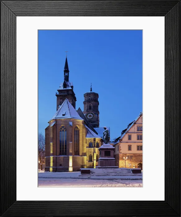 Framed Print : Collegiate church with Schiller monument at Schillerplatz square, Stuttgart, Baden-Wurttemberg, Germany Framed Print : Collegiate church with Schiller monument at Schillerplatz square, Stuttgart, Baden-Wurttemberg, Germany
