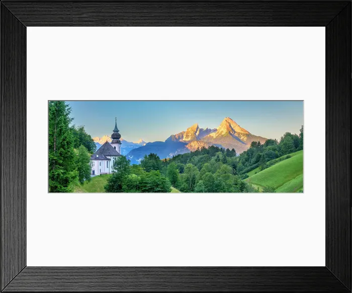Framed Print : Maria Gern and Watzmann in background, Berchtesgaden, Bavaria, Germany, Europe Framed Print : Maria Gern and Watzmann in background, Berchtesgaden, Bavaria, Germany, Europe