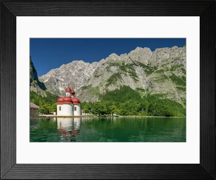 Framed Print : Church of St. Bartholomew on Konigsee, Berchesgaden, Bavaria, Germany, Europe Framed Print : Church of St. Bartholomew on Konigsee, Berchesgaden, Bavaria, Germany, Europe