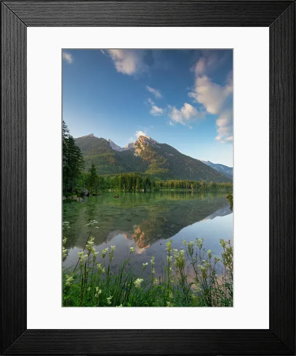 Framed Print : Schartenwandkopf reflecting in Hintersee, Ramsau, Bavaria, Germany, Europe Framed Print : Schartenwandkopf reflecting in Hintersee, Ramsau, Bavaria, Germany, Europe