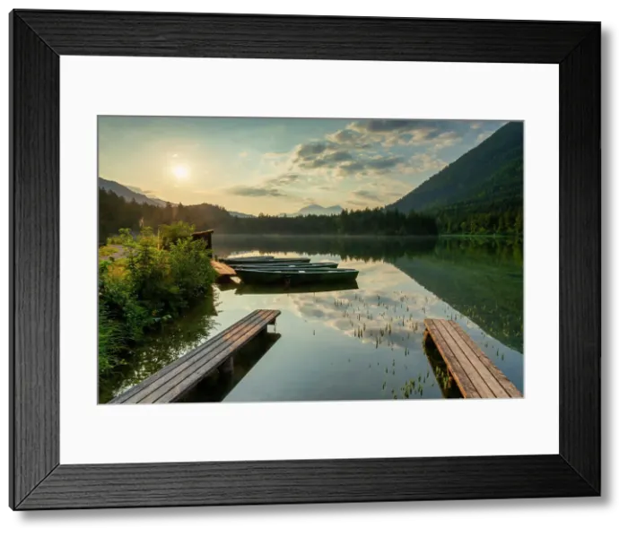 Framed Print : Hintersee at Sunrise, Ramsau, Bavaria, Germany, Europe Framed Print : Hintersee at Sunrise, Ramsau, Bavaria, Germany, Europe