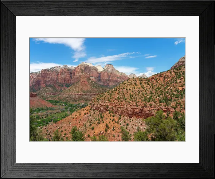 Framed Print : Point Petty mountain and Zion Valley seen from Watchman Trail, Zion National Park, Washington County, Utah, USA Framed Print : Point Petty mountain and Zion Valley seen from Watchman Trail, Zion National Park, Washington County, Utah, USA