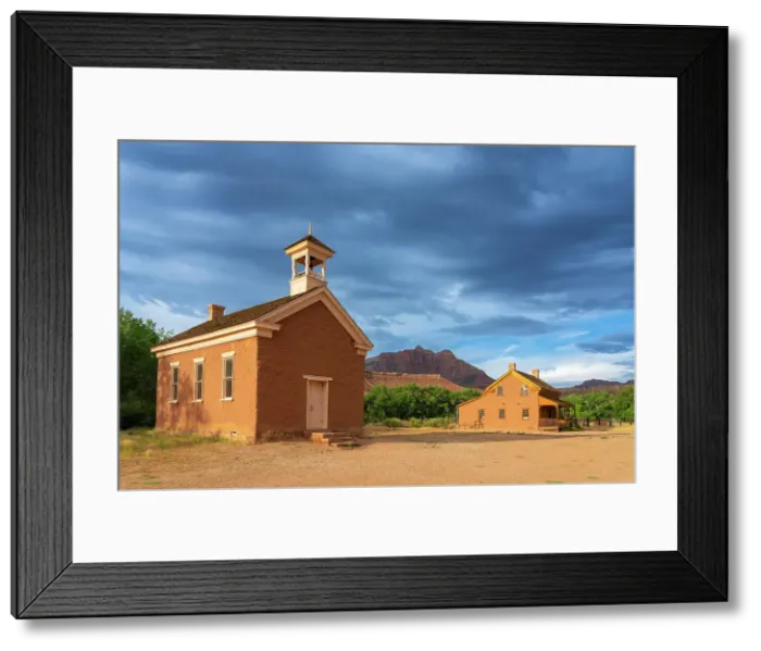 Framed Print : Restored abandoned buildings in Grafton ghost town near Rockville, Washington County, Utah, USA Framed Print : Restored abandoned buildings in Grafton ghost town near Rockville, Washington County, Utah, USA