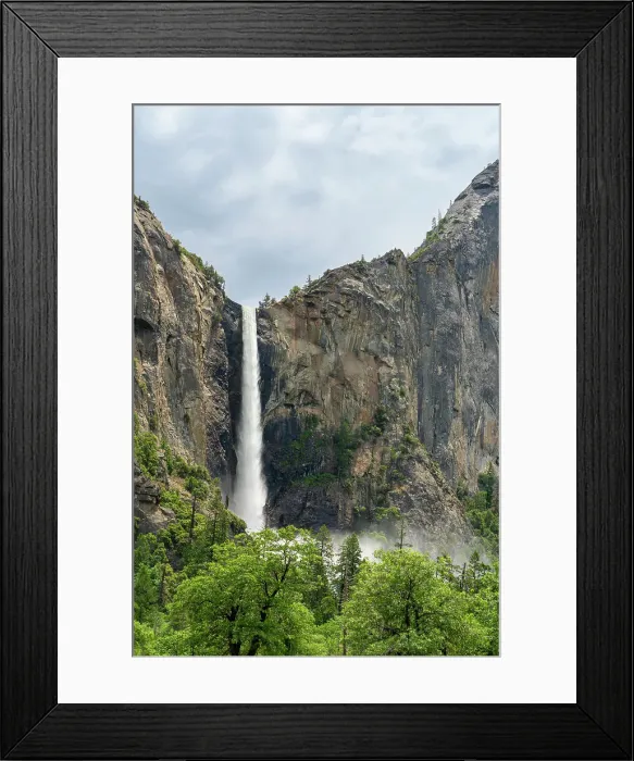 Framed Print : Low angle view of Bridalveil Fall, Yosemite National Park, UNESCO, Sierra Nevada, California, USA Framed Print : Low angle view of Bridalveil Fall, Yosemite National Park, UNESCO, Sierra Nevada, California, USA