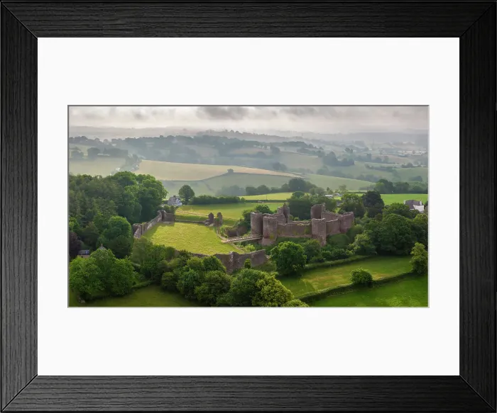 Framed Print : Aerial view of the ruins of White Castle (Llantilio Castle), one of the Three Castles in Monmouthshire, Wales. Summer (June) 2023 Framed Print : Aerial view of the ruins of White Castle (Llantilio Castle), one of the Three Castles in Monmouthshire, Wales. Summer (June) 2023